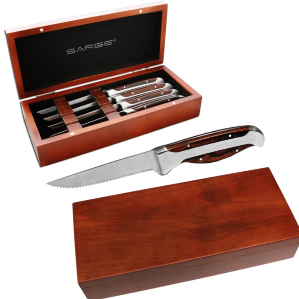 Sarge Steakhouse 4 Piece Rosewood Knife Set SKU-107